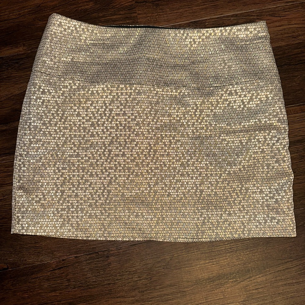 Express Gold Mini Skirt